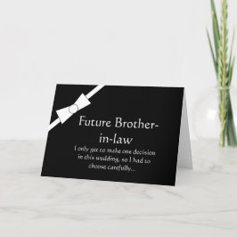 Convite Furture Brother-in-Law Groomsman Request Card