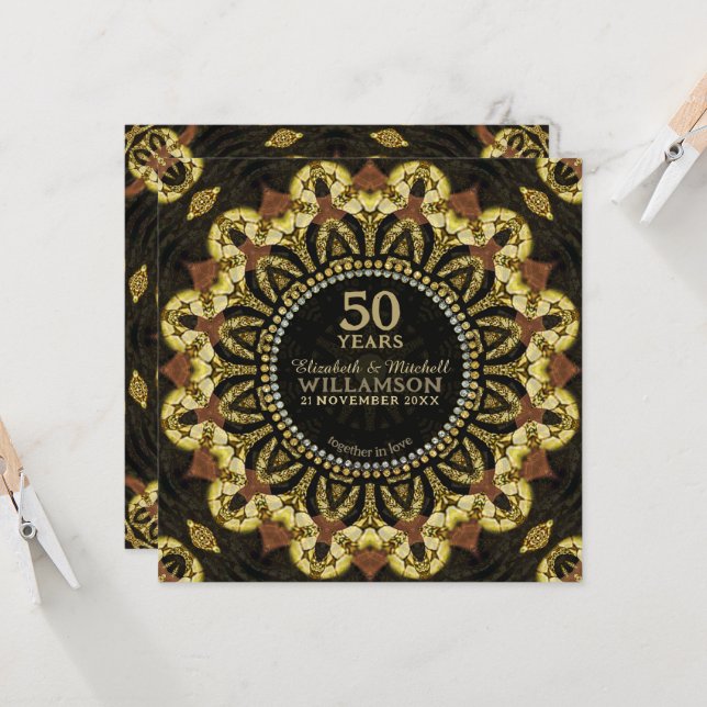 Convite Fusão de Terra de Girassol de Batik Tribal Anivers (Frente/Verso In Situ)