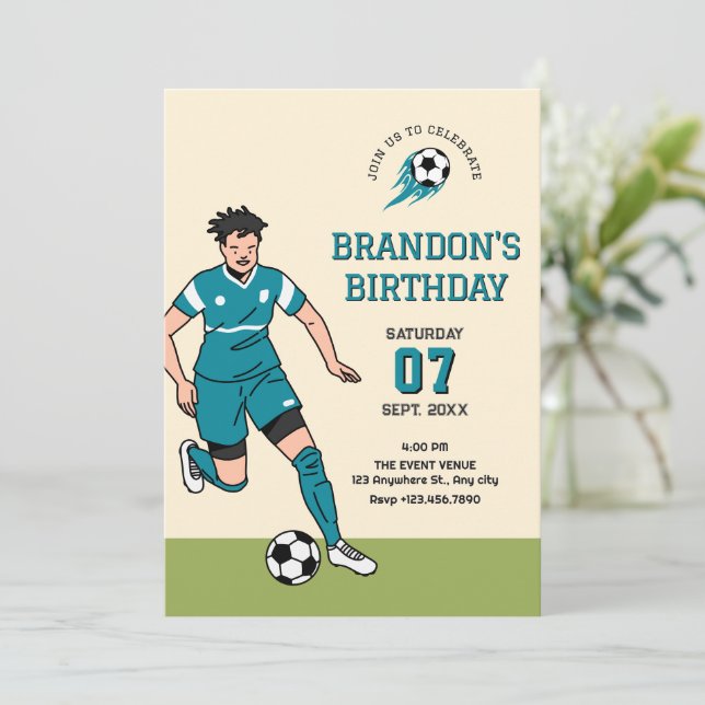 Convite Futebol (Em pé/Frente)