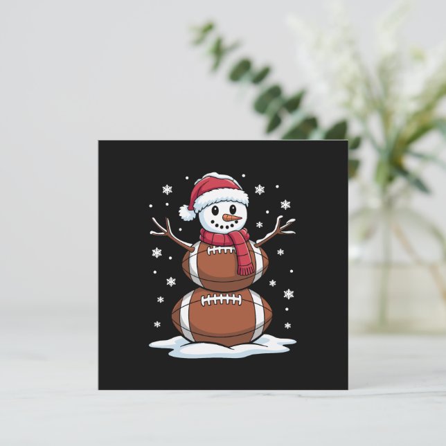 Convite Futebol Americano de Natal Xmas Esporte (Em pé/Frente)