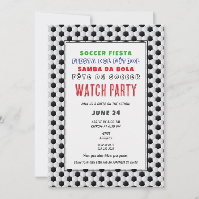 Convite Futebol Bola 2026 BYOB Festa de Observação (Frente)
