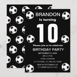 Convite Futebol da Festa de aniversário 10 - Esportes para