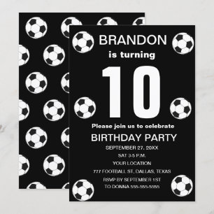 Convite Futebol da Festa de aniversário 10 - Esportes para