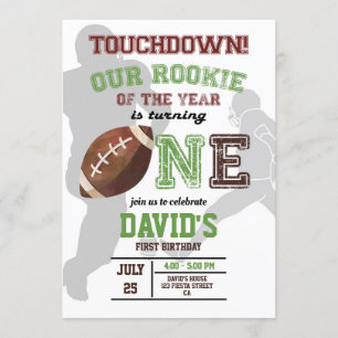 Convite Futebol do Primeiro Aniversário do Ano