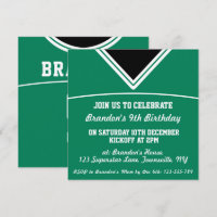 Futebol Jersey Themed Party Invite Modelo, LAX