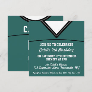 Convite Futebol Jersey Themed Party Invite Modelo, LAX