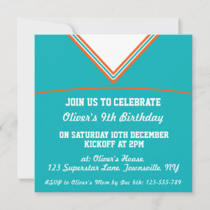 Convite Futebol Jersey Themed Party Modelo, LAX