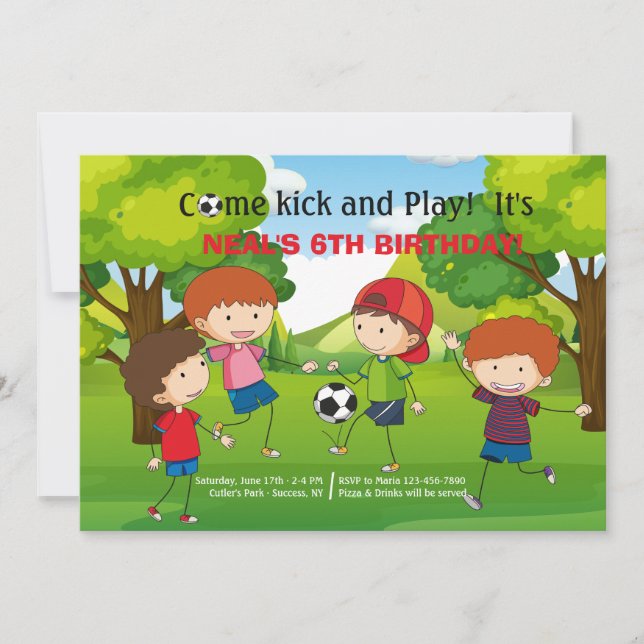 Convite Futebol no parque (Frente)