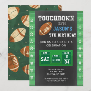 Convite Futebol Touchdown Boy