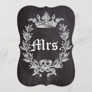 Convite futura noiva chá de panela da Sra. Chalkboard