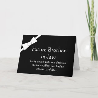 Convite Future Brother in Law Best Man Request Invitation