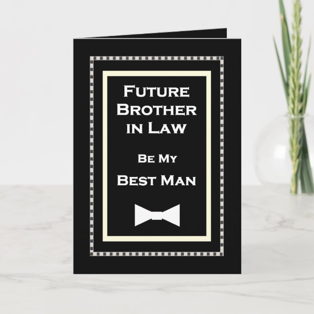 Convite Future Brother-in-Law Best Man Wedding Invitation (Frente)