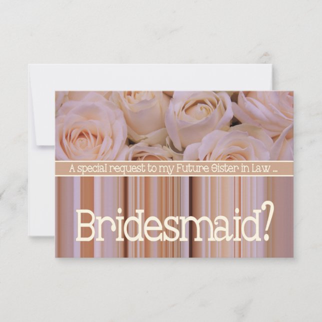Convite Future Sister in Law Please be Bridesmaid (Frente)