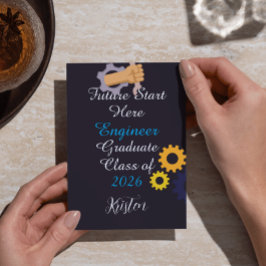 Convite Futuro personalizado começa aqui Graduado em Engen