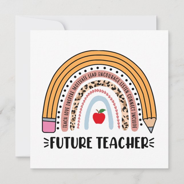 Convite Futuro Professor, Professor Em Formação, Professor (Frente)
