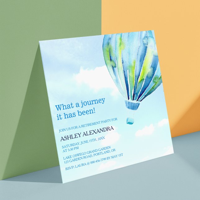 Convite Futuros Aventuras Fora do Balão de Ar Quente (www.zazzle.com/riverme)