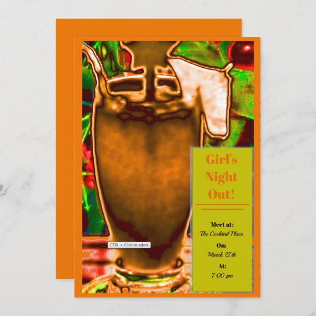 Convite Fuzzy Navel (Frente/Verso)