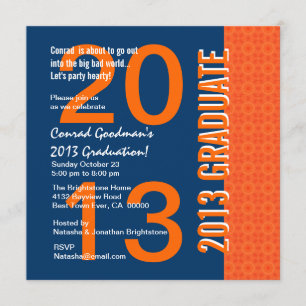 Convite G441 azul e alaranjado de 2013 ou algumas