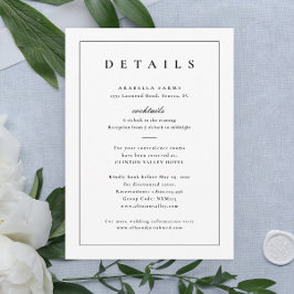 Convite Gabinete Clássico de Detalhes do Casamento Preto e