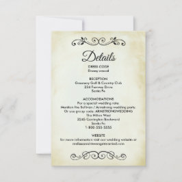 Convite Gabinete de Detalhes de Casamento do Tema Ocidenta