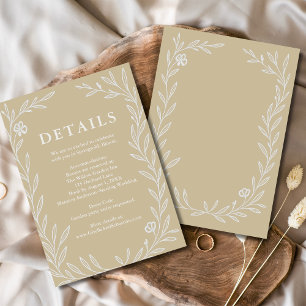 Convite Gabinete de Informações sobre Casamento Botânico