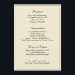 Convite Gabinete de Recepção de casamento Clássico Elegant<br><div class="desc">Personalize nossa recepção de casamento clássica e elegante,  RSVP e cartão de cerimônia de detalhes. Todo texto e fontes podem ser modificados. Coordenar convites e favores também estão na nossa coleção de casamento.</div>