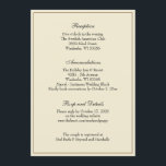 Convite Gabinete de Recepção de casamento Clássico Elegant<br><div class="desc">Personalize nossa recepção de casamento clássica e elegante,  RSVP e cartão de cerimônia de detalhes. Todo texto e fontes podem ser modificados. Coordenar convites e favores também estão na nossa coleção de casamento.</div>