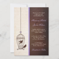 Gaiola de Pássaro Simples | Casamento castanho Lav