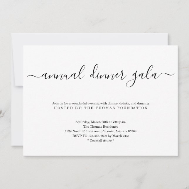 Convite Gala anual do Janto (Frente)