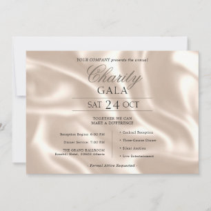Convite Gala de Caridade da Elegant Ivory Silk Company