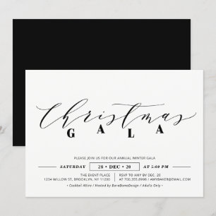 Convite Gala de Natal Corporativo Minimalista, Festa de Fi
