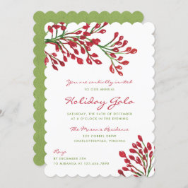 Convite Gala de Natal Vermelho e Verde