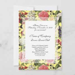 Convite Gala Elegante De Jardim Botânico Janta Primavera A