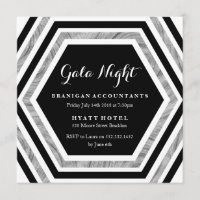 Gala Night Business Function Silver Hexagon