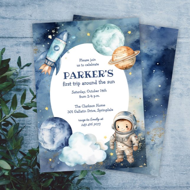 Convite Galáxia Espacial Primeira Viagem Ao Redor Do Sol A (Criador carregado)