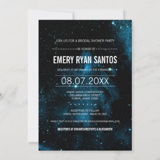 Convite Galaxy Brodal Chá Invite