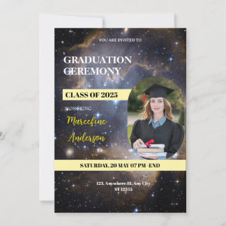 Convite Galaxy Class of 2025 Ceremony Invite