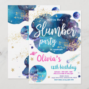 Convite Galaxy Festa de aniversário Adolescente Galaxy Sl