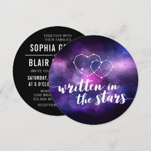 Convite Galaxy Wedding   Escrito Nas Estrelas