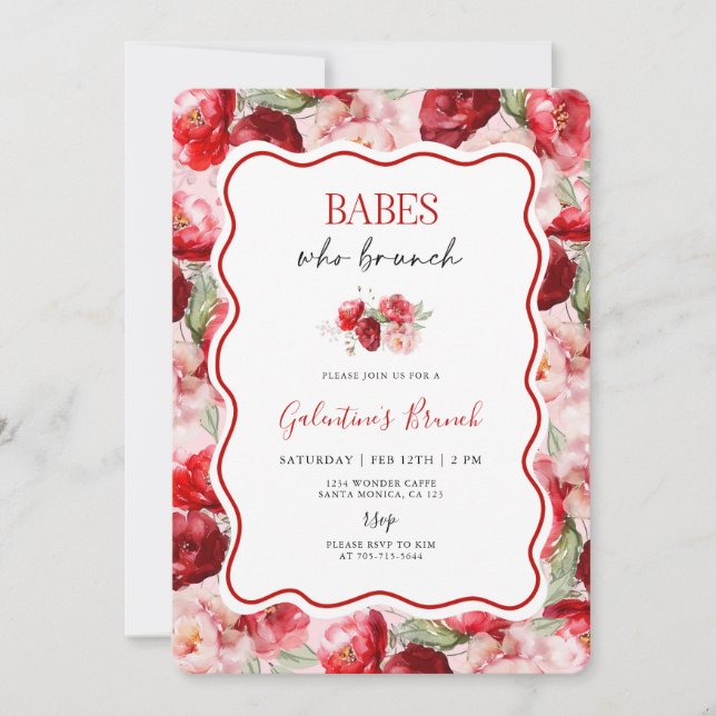 Convite Galentine’s Brunch Invitation (Frente)