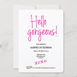 Convite Galentine Vaelentine's Day Hello linda XOXO