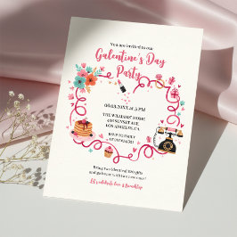 Convite Galentines Caprichoso Telefone Antigo
