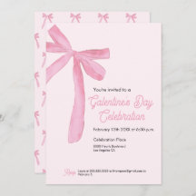 Galentine's day Pink Ribbon Bow Girly modern