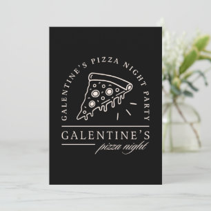 Convite Galentines pizza melhores festas negras