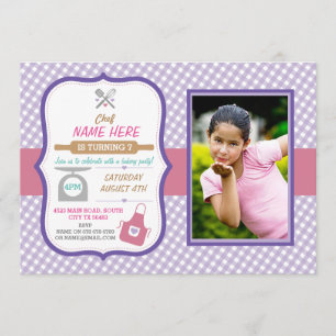 Convite Galeria Baking Qualquer Festa de aniversário Idade