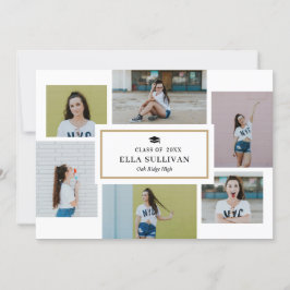 Convite Galeria de Tendências Cor Editável Foto Graduação