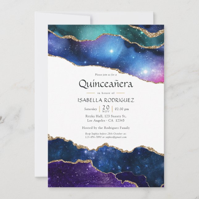 Convite Galinha Ágata Quinceañera (Frente)