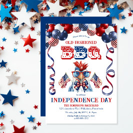 Convite Galinha Patriótica Óculos do Sol Independência CHU