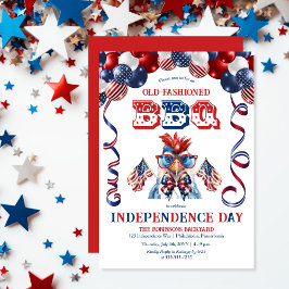 Convite Galinha Patriótica Óculos do Sol Independência CHU