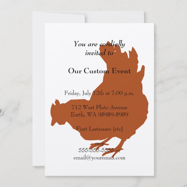 Convite Galinha Vermelha (Frente)